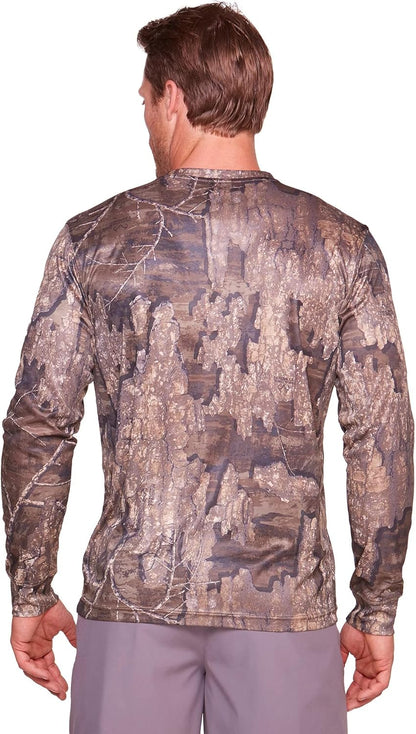 Realtree Men'S Essential Camo Lightweight Performance Long Sleeve Shirt