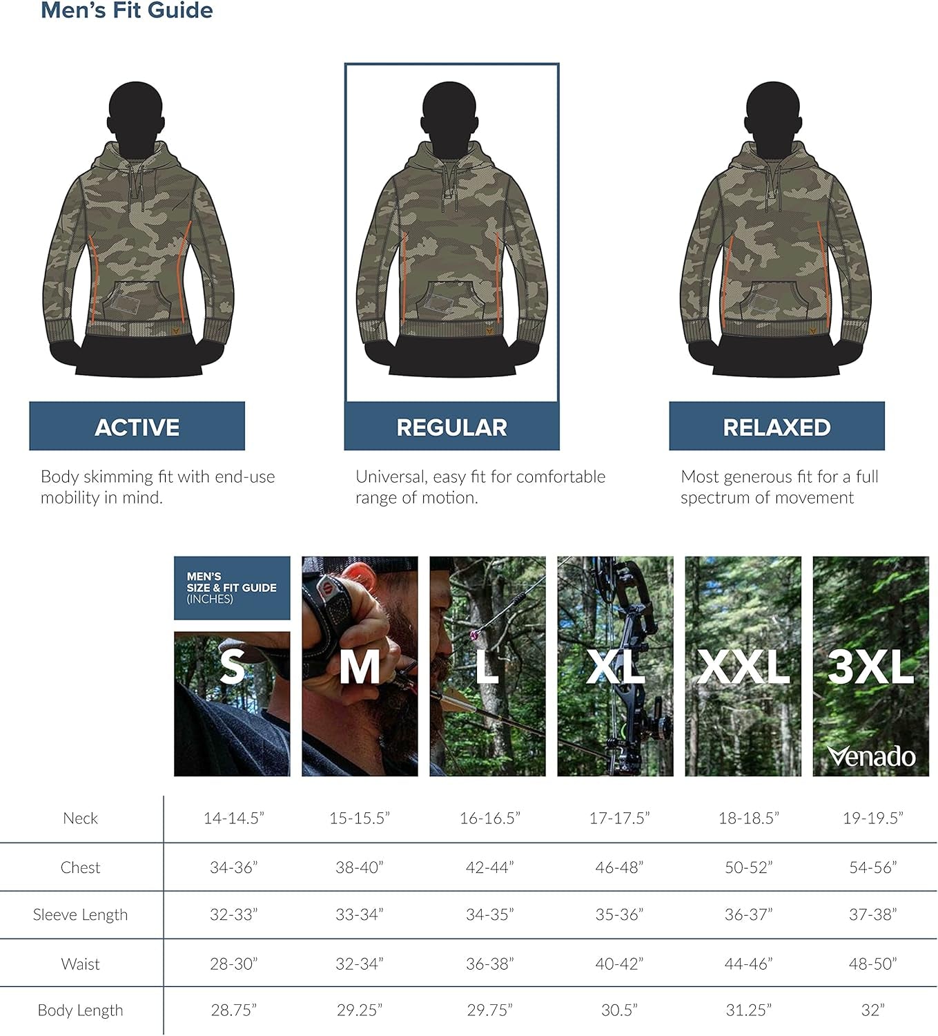 Heavyweight Camo Hoodie for Men - Hidden Security Pocket | V-Neck Opening