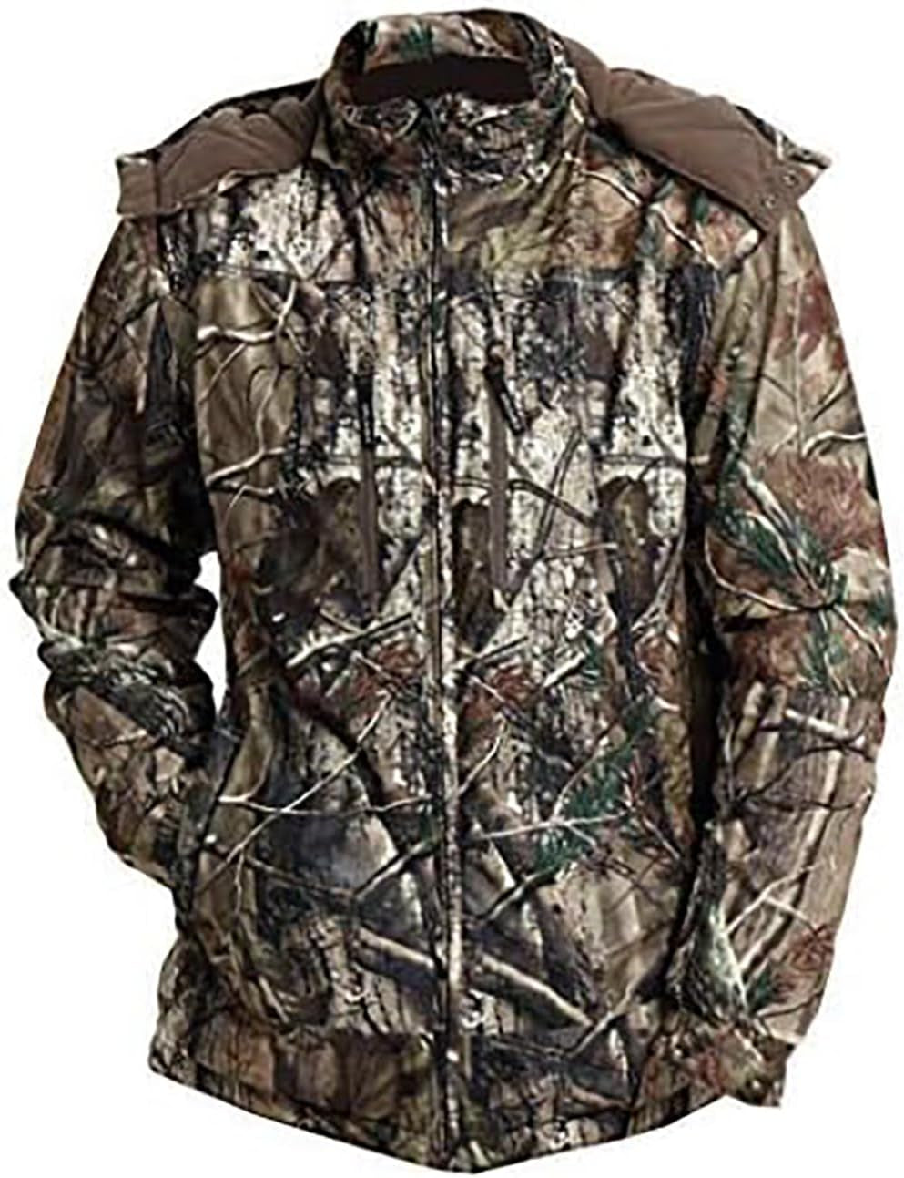 Mens Camo Hunting Jacket: Winter Insulated Warmer Tactical Windproof Softshell Camping Coat