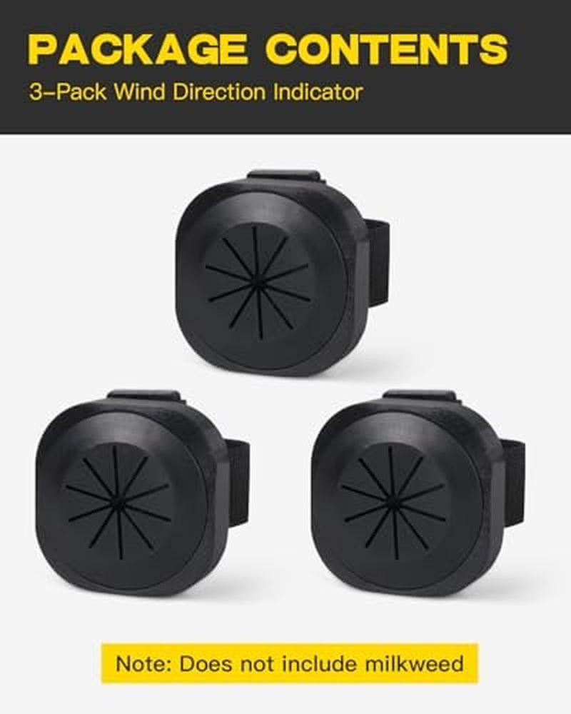 JISHAHS 3-Pack Wind Direction Indicator - Milkweed Dispenser for Hunters -