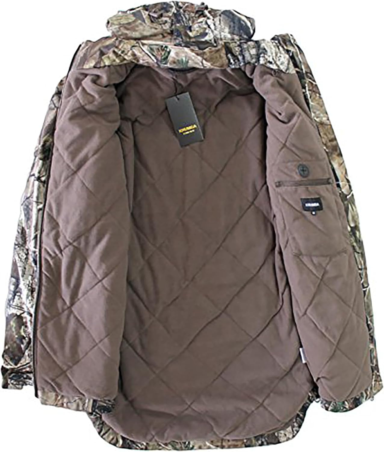 Mens Camo Hunting Jacket: Winter Insulated Warmer Tactical Windproof Softshell Camping Coat