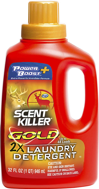 Scent Killer Gold Laundry Detergent, Odor Eliminator for Hunting Gear, 32Oz