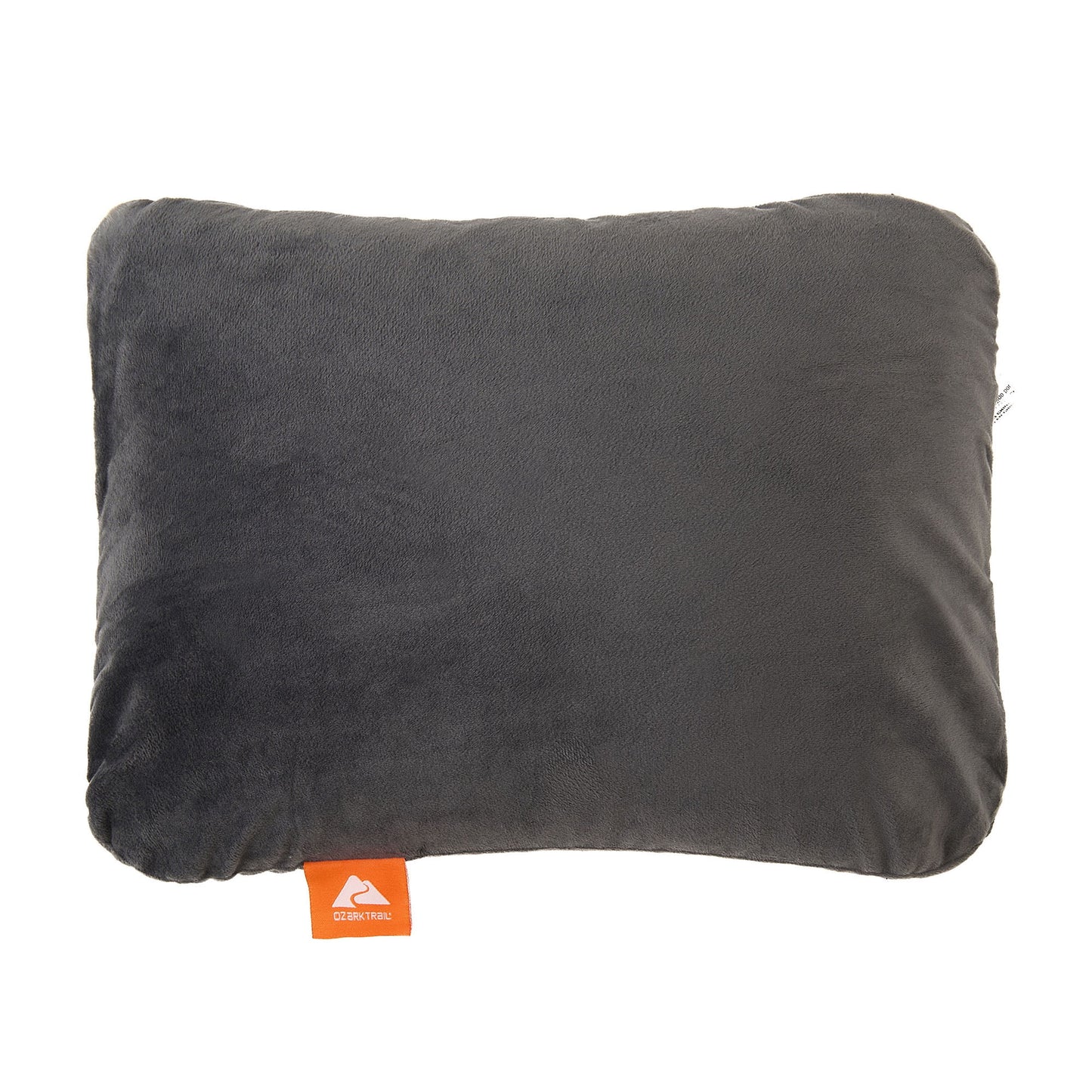 Memory Foam Camping Pillow, Adult Use, Dark Grey Color.