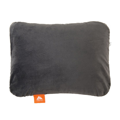 Memory Foam Camping Pillow, Adult Use, Dark Grey Color.