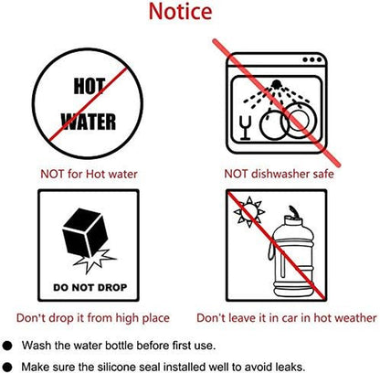 Big Water Bottle BPA Free Half Gallon Water Bottle Jug Reusable Water Bottle for Men Women Fitness Sport Gym Outdoor Climbing (Black, 2.2L)