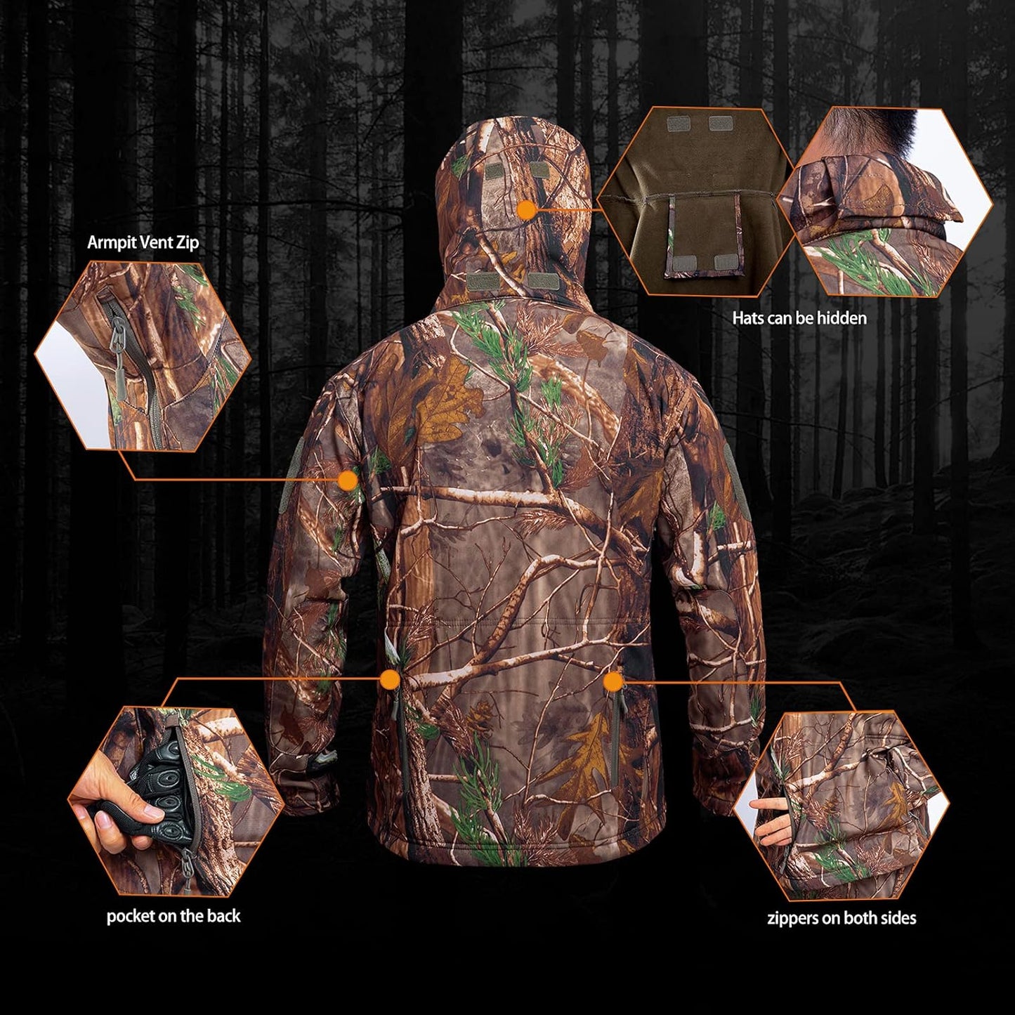 Quiet Hunting Clothes Suit Clothing Gear Camouflage Hoodie Jacket Pants