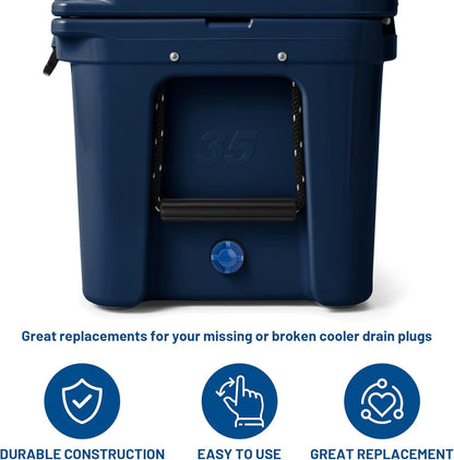 Cooler Drain Plug, 2 Pack Replacement, Compatible with Yeti Roadie, Tundra, And