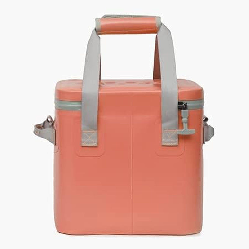 Soft Cooler 12, Insulated Bag, Leak Proof Zipper, Keeps Ice Cold for Days (Coral)