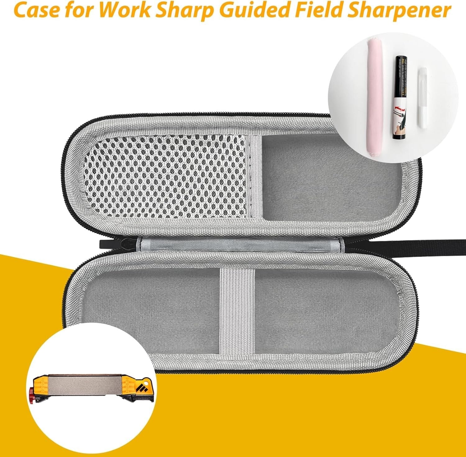 Hard Travel Carrying Case for Work Sharp Guided Field Sharpener Black NEW