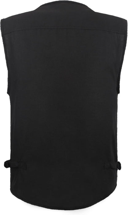 Men'S Poplin Outdoors Travel Sports Multi-Pockets Work Fishing Vest