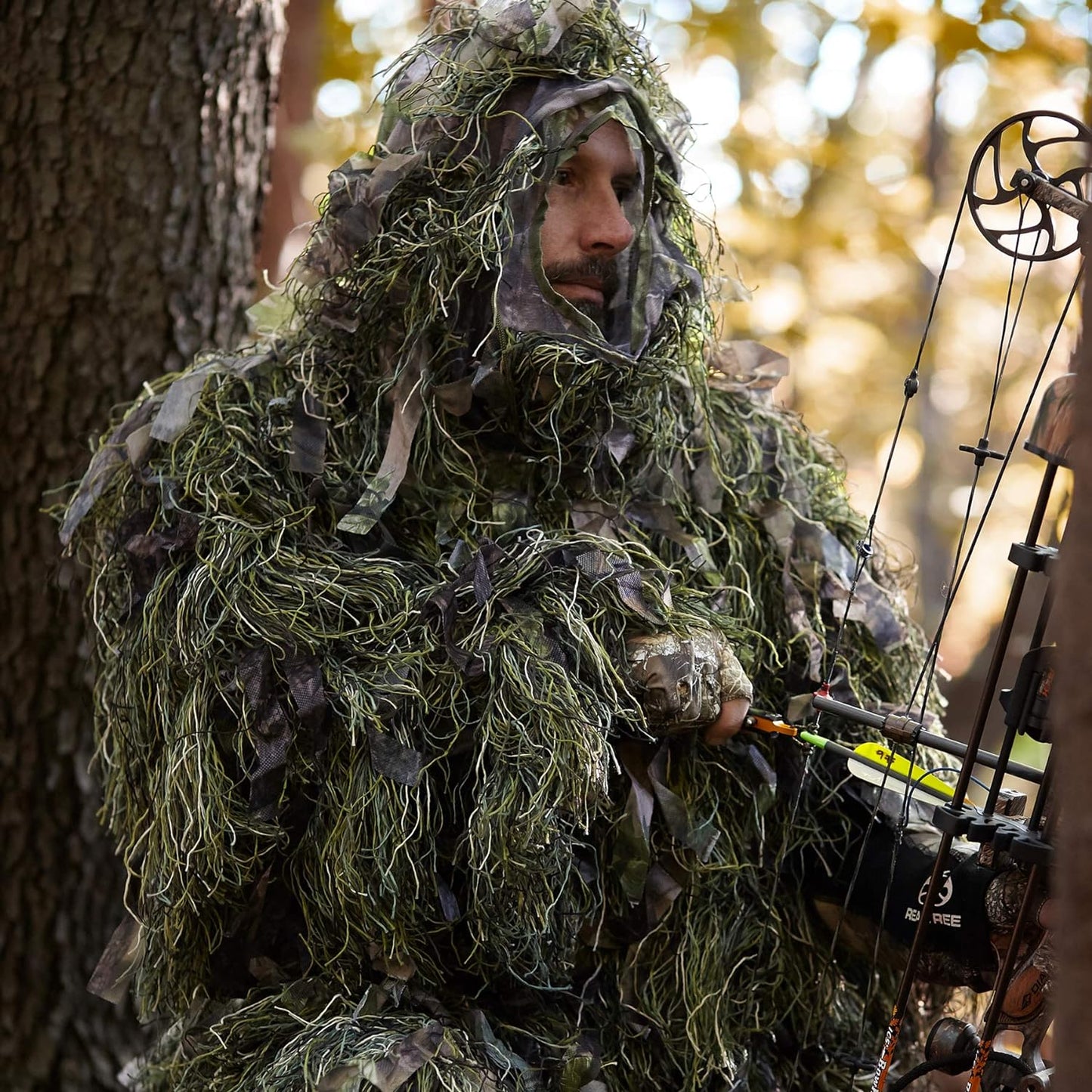 Men'S 3-Piece 3-D Ghillie Suit, Woodland Camo – Hunting Ghillie Suit