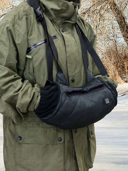 Heated Hand Muff Electric Hand Warmer Pouch USB Charging Hand Warming Muff Adjustable Winter Hand Warmer with 3 Heating Setting for Outdoor Hunting Camping Football