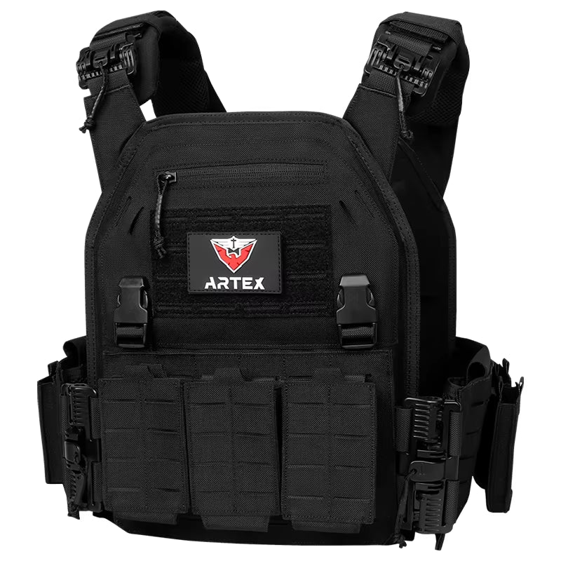 Tactical Plate Carrier Quick Release Fast Adjust Cummerbund Laser Cut Vest with Magazine Pouch MOLLE Lightweight Hunting Gear