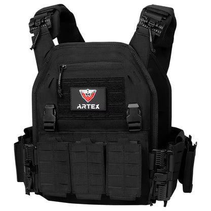 Tactical Plate Carrier Quick Release Fast Adjust Cummerbund Laser Cut Vest with Magazine Pouch MOLLE Lightweight Hunting Gear