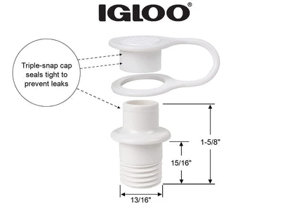 Replacement Triple Snap Drain Plug for Coolers & Ice Chests - Durable & Easy ...