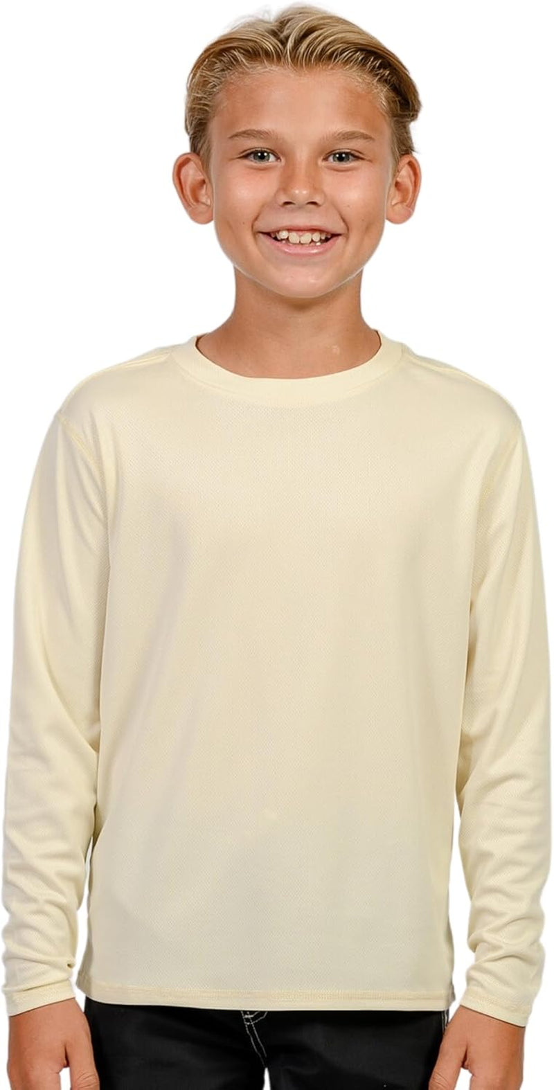 Boys Rash Guard Long Sleeve Swim Shirt - Quick Dry UPF 50+, Kids Fishing Shirt, Dry Fit Shirts for Boys Sizes XS-XL