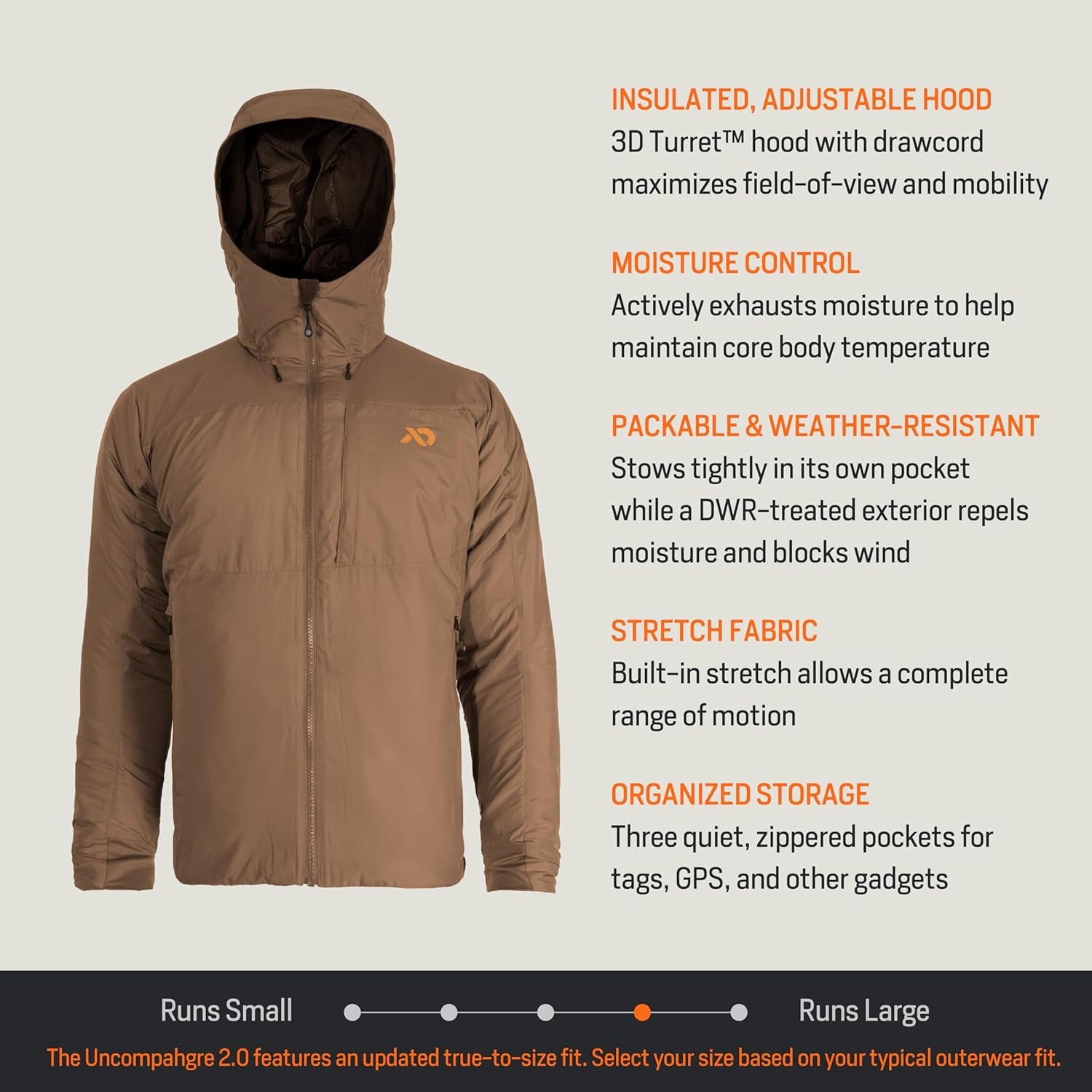 Men'S Uncompahgre 2.0 Puffy Jacket - Lightweight Insulated Camo Hunting Coat, Waterproof Hunting Gear for Men