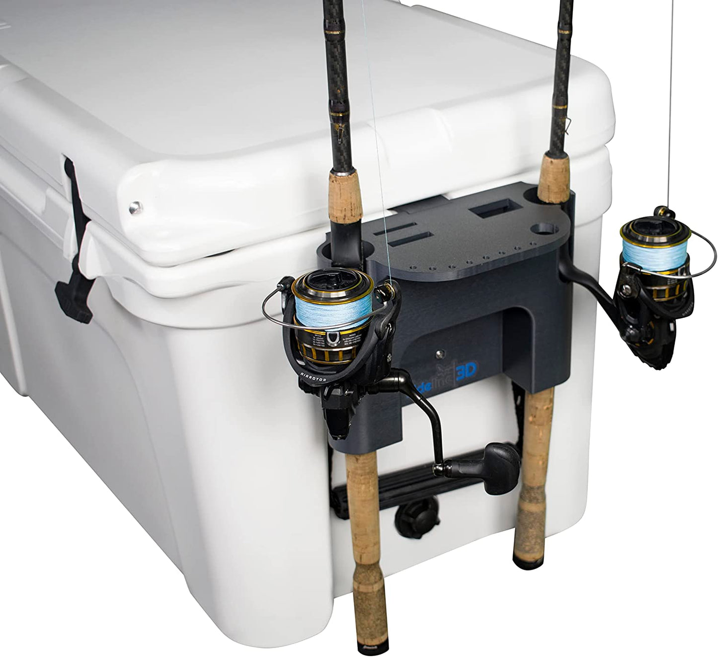 Fishing Rod Holder Compatible with YETI Tundra and Tundra Haul Coolers (Gunmetal Gray)