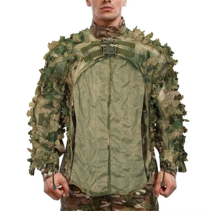 Ghillie Suit Breathable Ghillie Suit for Turkey Hunting Hunting Gear Camouflage Material Woodland Camouflage Jacket & Pants