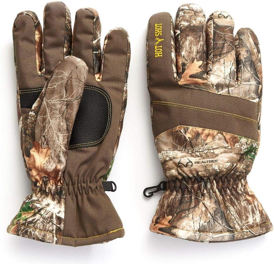 Men’S Camo Defender Glove, Waterproof Insulated Long-Wear Non-Slip Grip Cold Weather Gloves for Hunting, Fishing