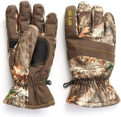 Men’S Camo Defender Glove, Waterproof Insulated Long-Wear Non-Slip Grip Cold Weather Gloves for Hunting, Fishing