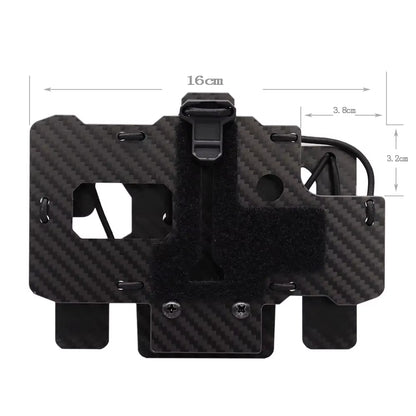 New Carbon Fiber Tactical MOLLE Folding Navigation Board Hunting Airsoft Vest Mobile Phone Holder Mount for Screen Size 4.7'-6.7