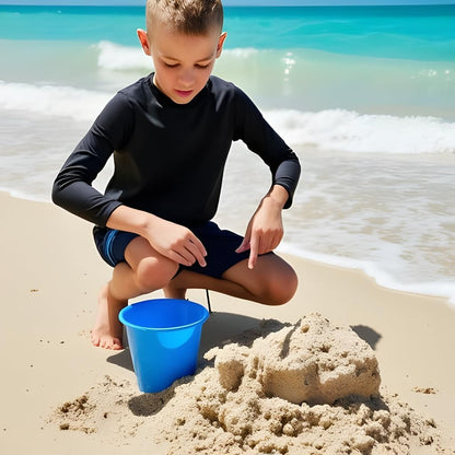 Boys Rash Guard Long Sleeve Swim Shirt - Quick Dry UPF 50+, Kids Fishing Shirt, Dry Fit Shirts for Boys Sizes XS-XL