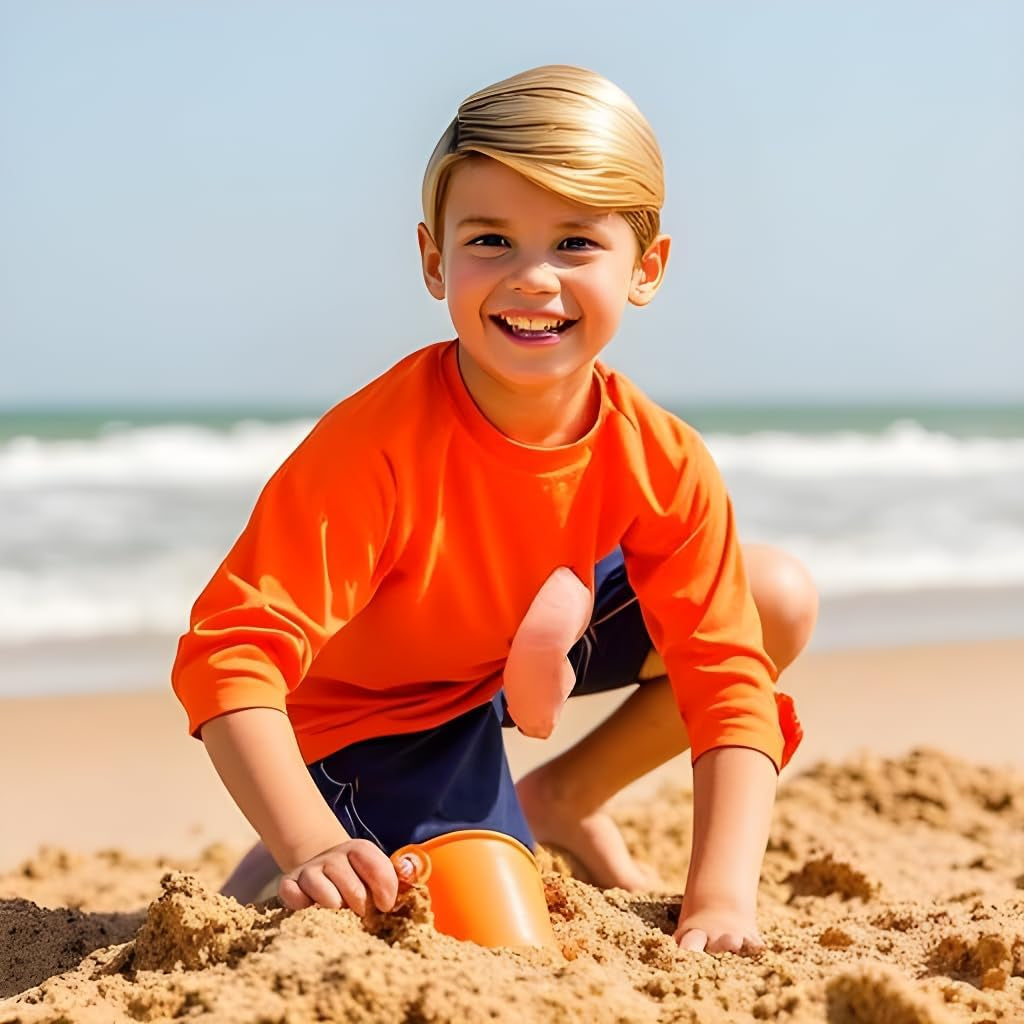 Boys Rash Guard Long Sleeve Swim Shirt - Quick Dry UPF 50+, Kids Fishing Shirt, Dry Fit Shirts for Boys Sizes XS-XL