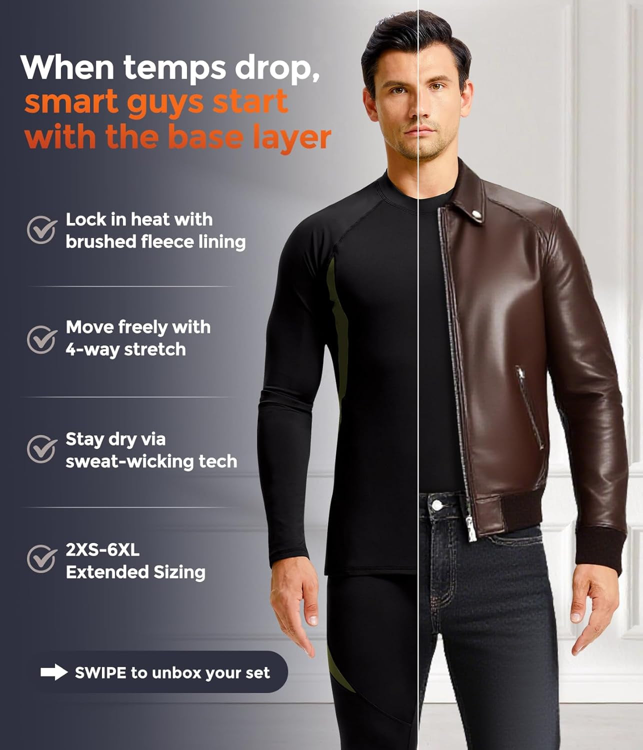 Thermal Underwear Long Johns Set Mens Winter Gift Hunting Gear Sport Base Layer Bottom Top