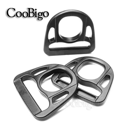 5Pcs 1/2"~2" Dee Ring Outdoor Tactical Backpack Durable D-Ring Buckle Multiuse Plastic for Hooks Strap Webbing