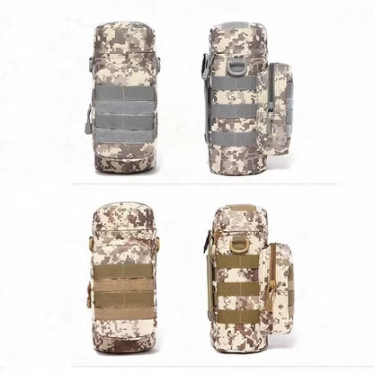 Tactical Molle Zipper Camo Water Bottle Pouches Small Mess Pouch Nylon Waterproof Waist Bag Outdoor Travel Sports Bottle Pouch