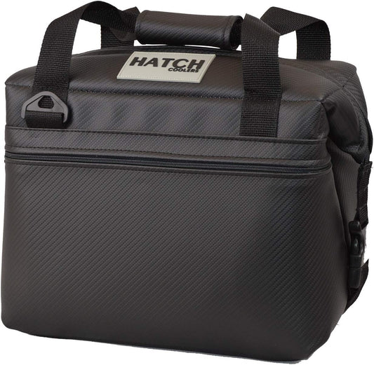 Carbon Soft Cooler with High-Density Insulation, 12-Can, Black