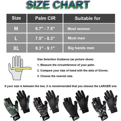 Fishing Gloves Men and Women Ice Fishing Gear Hunting Gloves for Men Cold Weather Kayak Gloves Fly Fishing Gear Cold Weather Hu