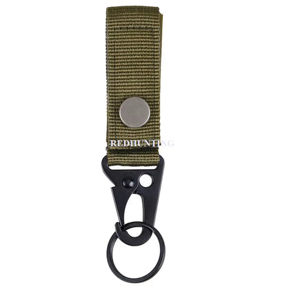 Tactical Molle Hook-Webbing Keychain-Key Ring Holder Hunting Gear Keeper Pouch Key Chain Nylon Belt Keychain EDC Molle Webbing