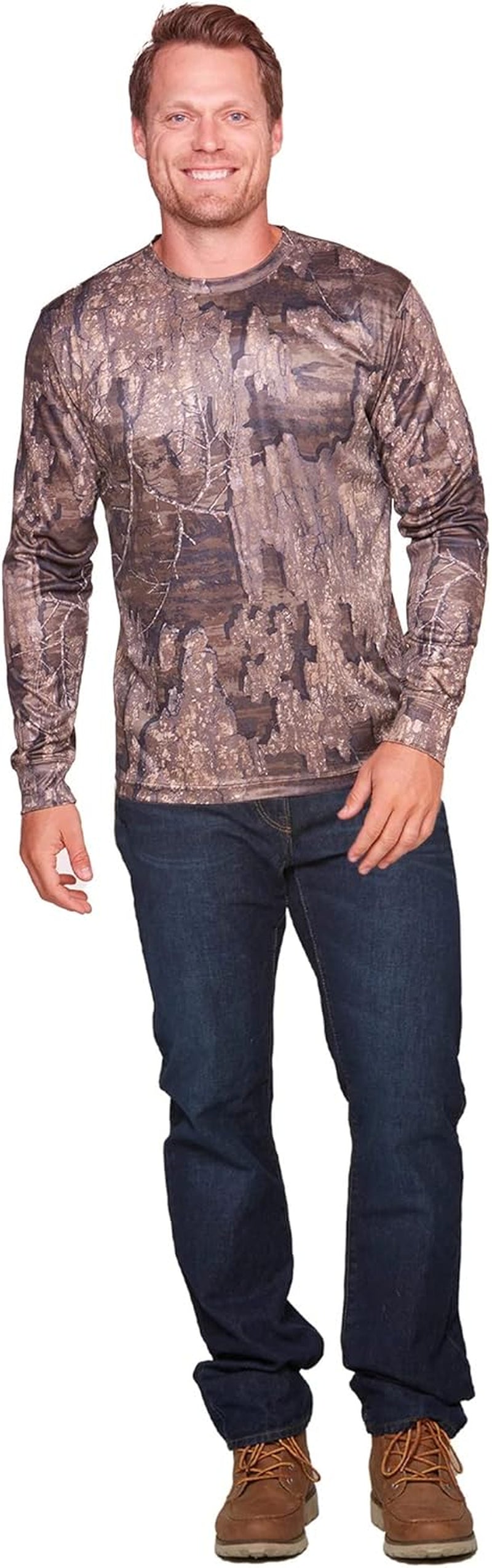Realtree Men'S Essential Camo Lightweight Performance Long Sleeve Shirt