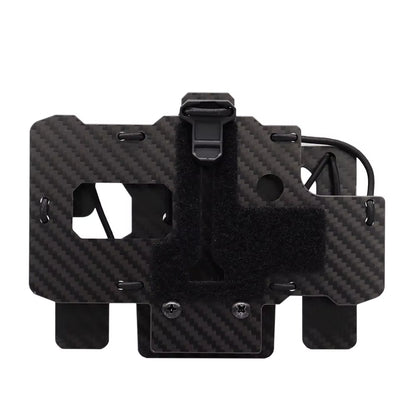 New Carbon Fiber Tactical MOLLE Folding Navigation Board Hunting Airsoft Vest Mobile Phone Holder Mount for Screen Size 4.7'-6.7