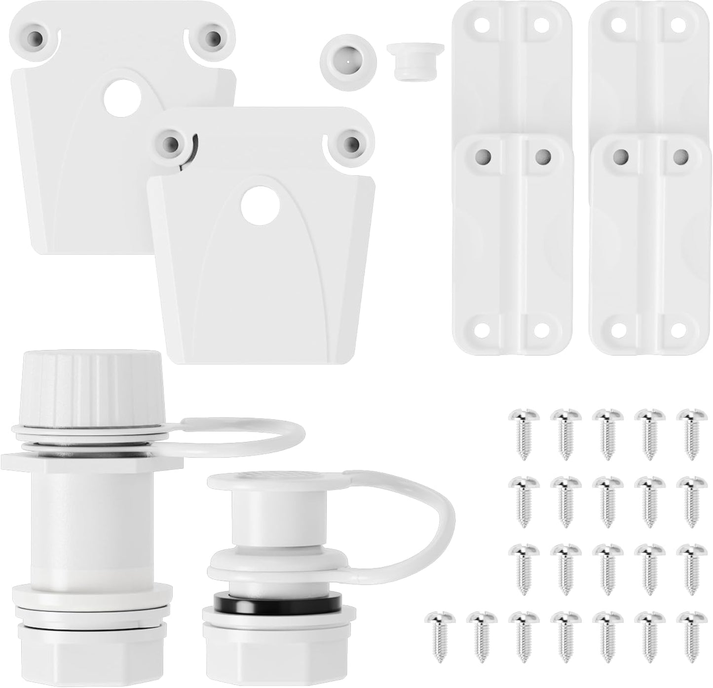 Replacement Parts Kit for Igloo Coolers - Plastic Hinges, Latches, Screws, Threa
