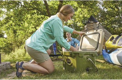 Insulated Hard Cooler, for Outdoor, Camping, Hunting, Keep Beverages and Drinks Chilled, Dry-Ice Compatible, Made in USA