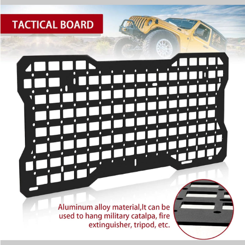 Tailgate Tactical Panel for Wrangler Tailgate Tool Kit Organizer Racks Compatible with Wrangler 2007-2022 JK JKU 2018-2022 JL JLU