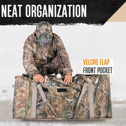 Decoy Bag, 12 Slot Duck Decoy Bag with Bottom Drains, Padded Shoulder Strap Duck