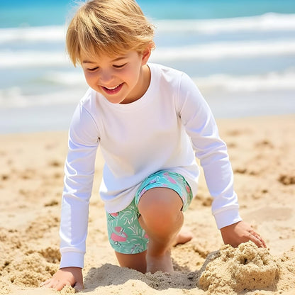 Boys Rash Guard Long Sleeve Swim Shirt - Quick Dry UPF 50+, Kids Fishing Shirt, Dry Fit Shirts for Boys Sizes XS-XL