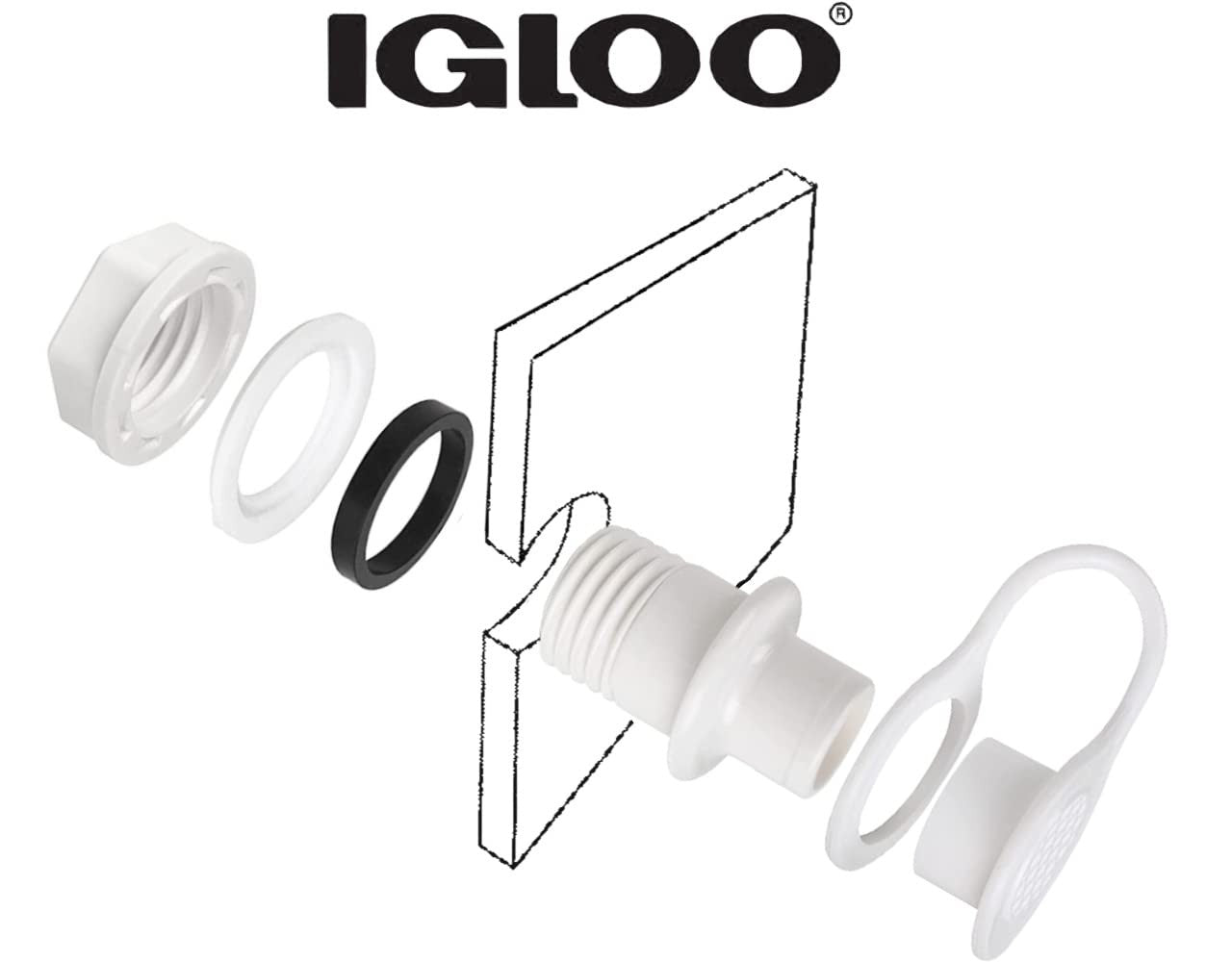 Replacement Triple Snap Drain Plug for Coolers & Ice Chests - Durable & Easy ...