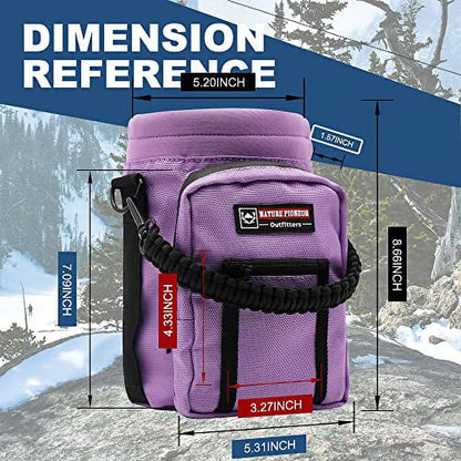 Insulated 64 Oz Water Bottle Holder with Shoulder Strap