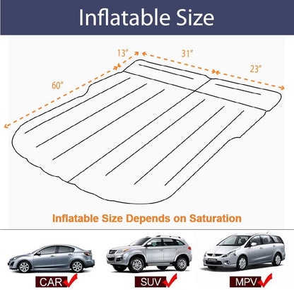 Car Air Mattress, Inflatable Car Mattress for Back Seat, Car Bed with Air Pump, Home Sleeping Pad (SUV Blue)