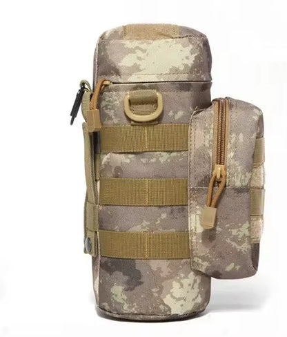 Tactical Molle Zipper Camo Water Bottle Pouches Small Mess Pouch Nylon Waterproof Waist Bag Outdoor Travel Sports Bottle Pouch