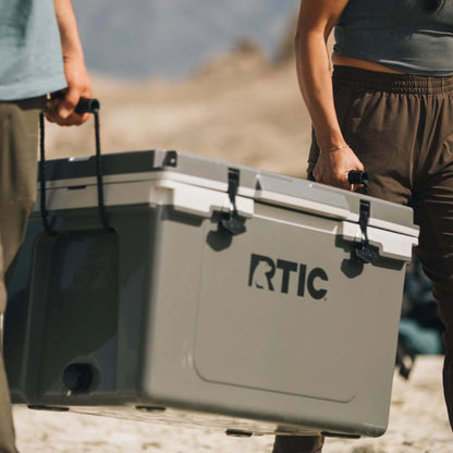 52 QT Ultra-Light Hard-Sided Ice Chest Cooler, Fits 76 Cans, Dark Grey & Cool Grey