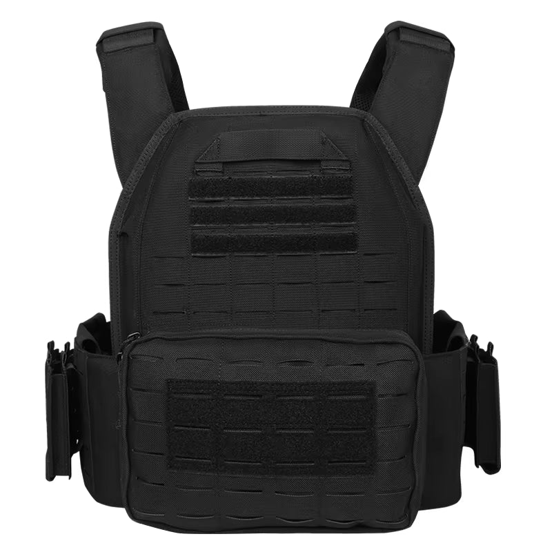 Tactical Plate Carrier Quick Release Fast Adjust Cummerbund Laser Cut Vest with Magazine Pouch MOLLE Lightweight Hunting Gear