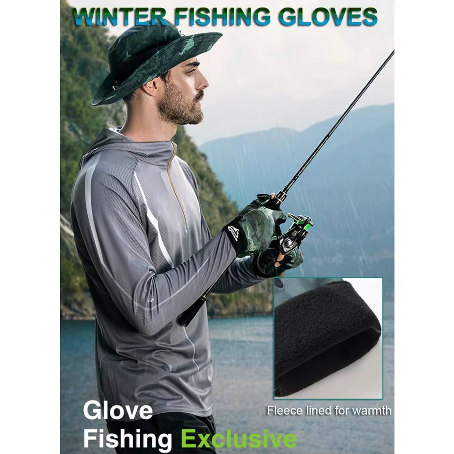 Fishing Gloves Men and Women Ice Fishing Gear Hunting Gloves for Men Cold Weather Kayak Gloves Fly Fishing Gear Cold Weather Hu