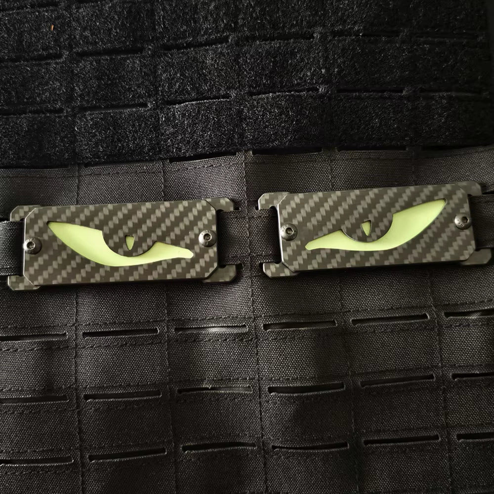 Glow in Dark Carbon Fiber Blood Type Molle Tactical Patch Luminous Reflective Backpack Attachment Applique Fastener Badge Emblem