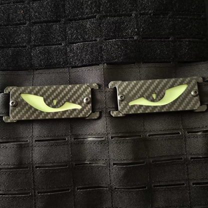 Glow in Dark Carbon Fiber Blood Type Molle Tactical Patch Luminous Reflective Backpack Attachment Applique Fastener Badge Emblem
